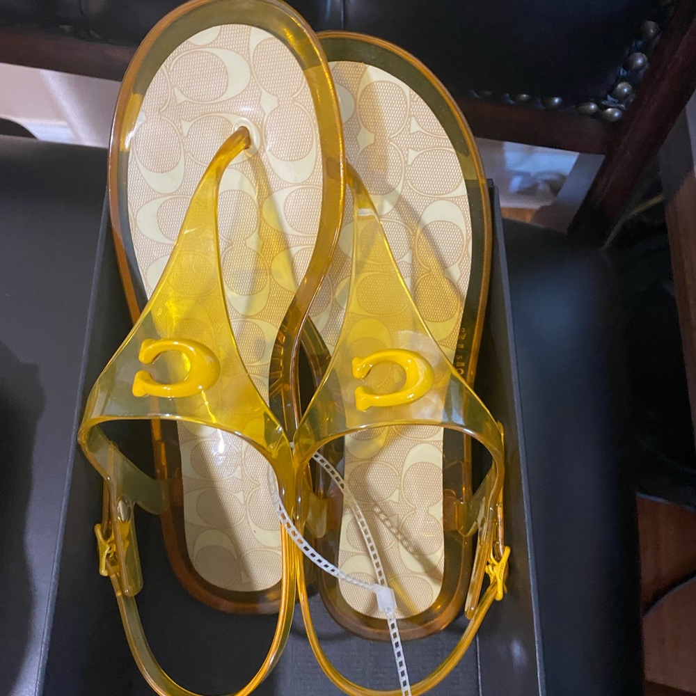 Brand new in box Jelly Sandals by Coach